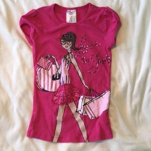ADORABLE Girl with Shopping Bags Shirt